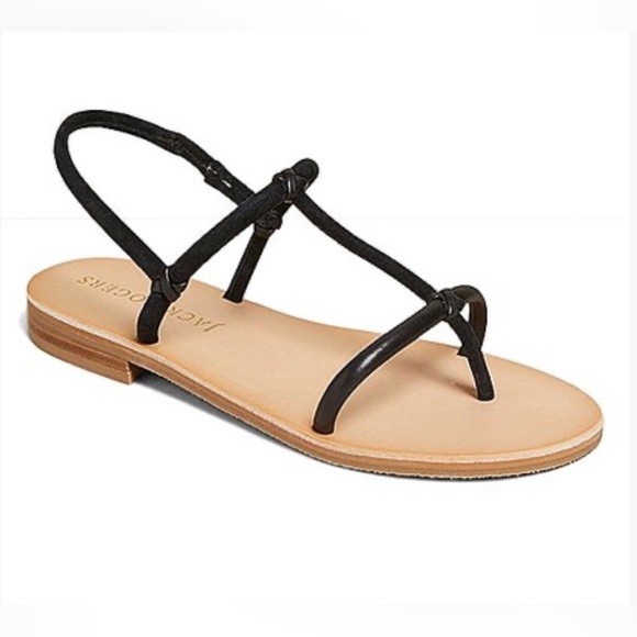 Jack Rogers Shoes - Jack Rogers | Black Bea Leather Sandal - Women NWOT